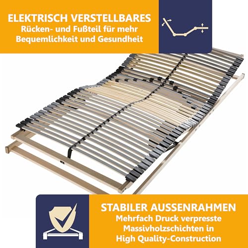BeCo Matratzen GmbH & Co. KG Lattenrost Flex 42 Motor, Kopfteil und Fußteil elektrisch verstellbar, Größe:80 x 200 cm – Bild 5