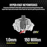 Corsair K60 PRO TKL RGB Tenkeyless Optical-Mechanical Wired Gaming Keyboard – OPX Linear Switches – Polycarbonate Keycaps – iCUE Compatible – QWERTY UK – PC, Mac, Xbox – Black - Image 3