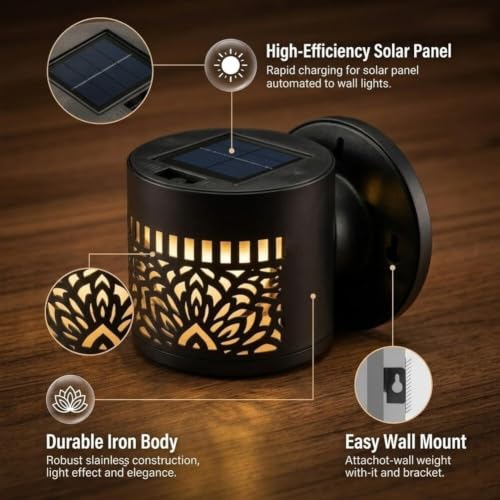 Lámpara solar exterior IP65 que proyecta mandalas multicolor automáticos para patios 3