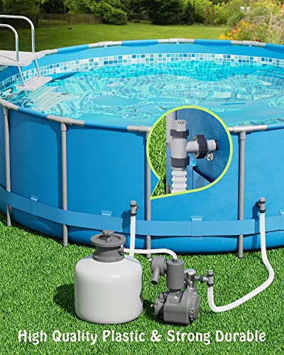 Shapon Type B Hose Adapter With Plunger Valve For Intex Pool Parts, Replacement 1.25" To 1.5" Pool Hose Adapter B & On/Off Plunger Valve For Above Ground Swimming Pool And Pool Filter Pump (4 Pack) #TOP4