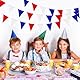 YUHGENWI 20M 56pcs Bunting Banner, wasserdichte wiederverwendbare Wimpel für Party Dekorationen Geburtstag, Rot, Blau, Weiß, 22 x 16 cm