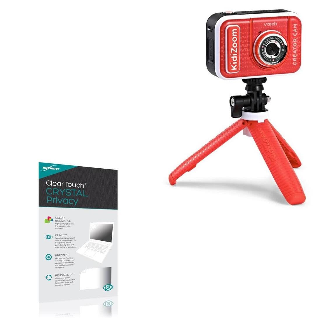 BoxWave Screen Protector Compatible with VTech KidiZoom Creator Cam - ClearTouch Crystal Privacy (2-Pack), Privacy Screen Protector Flexible Film Clear