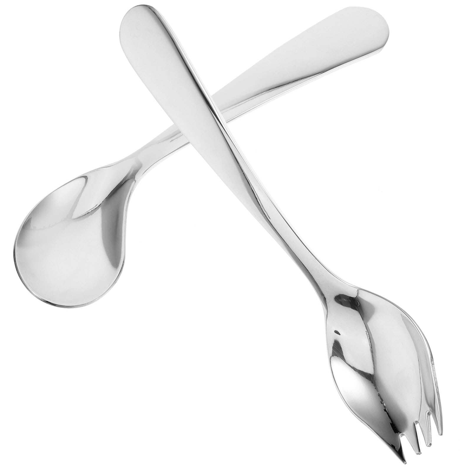 Kichvoe Independence Enhancing Angled Utensils Set for Elderly Adults Stainless Steel Feeding Care