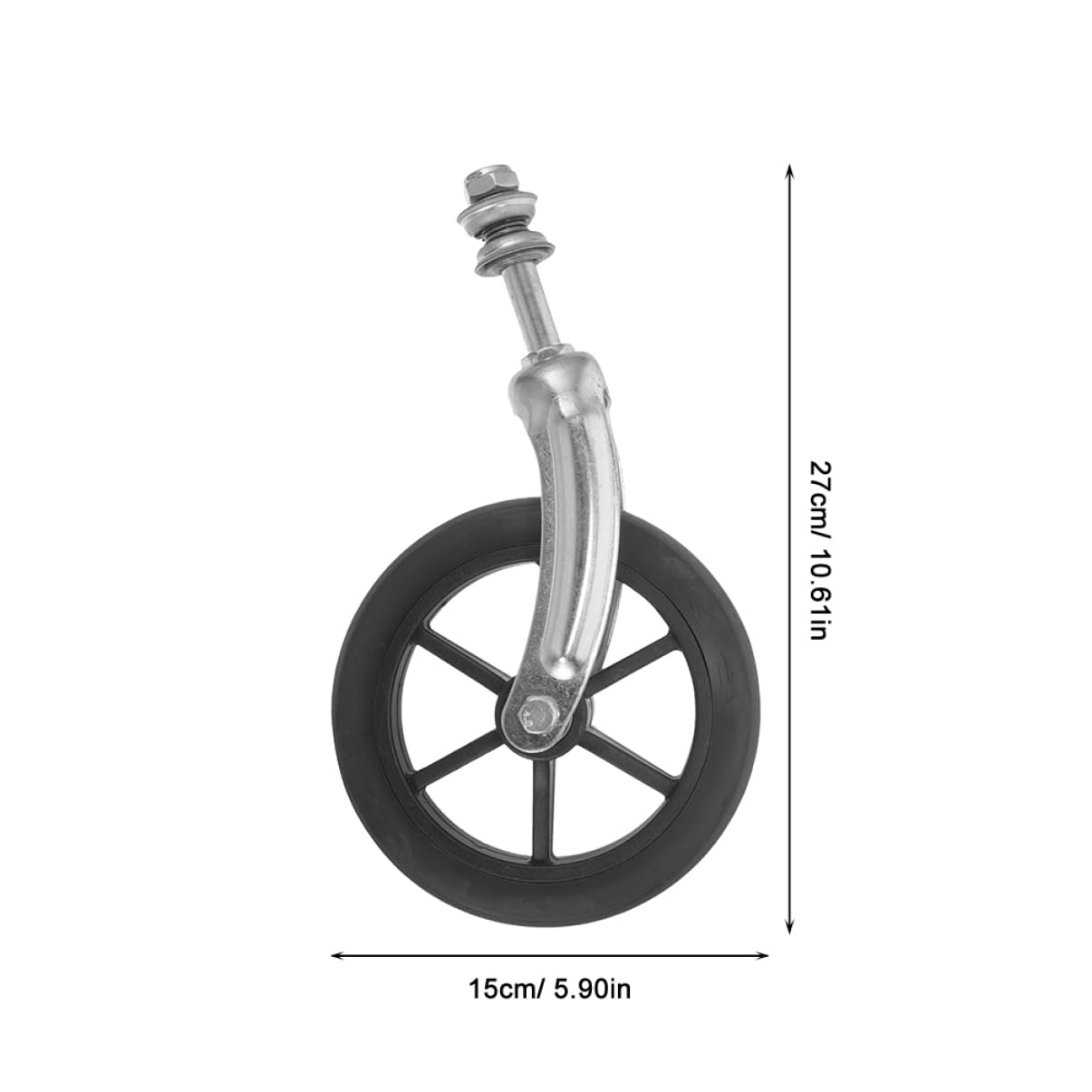 Ruedas Delanteras de Repuesto para Silla de Ruedas con Rodamientos 2 Piezas | Tubo de Acero y Goma, con Soporte Incluido, Recambio para Wheelchair, Mejora la Tracción Desplazamiento