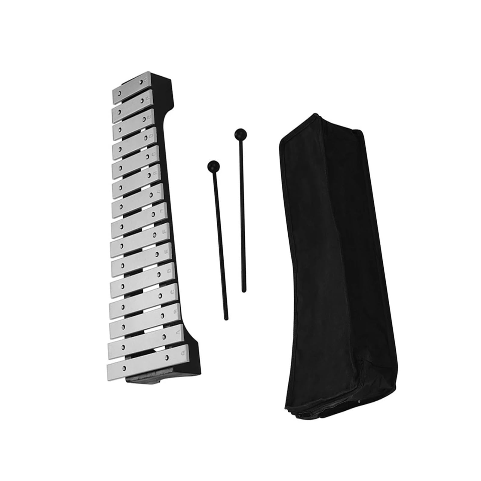 Xilófono Xilófono Glockenspiel de 15 notas Base de madera Aluminio