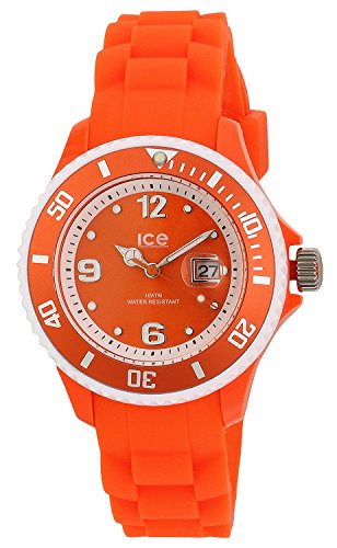 ICE-Watch - Montre Mixte - Quartz Analogique - Ice-Sunshine - Neon Orange - Small - Cadran Rose - Bracelet Silicone Orange - SUN.NOE.S.S.13