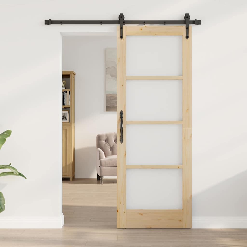 ORKDAL - Set completo per porta scorrevole in vetro di pino, 73,5