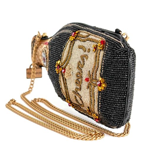 Mary Frances Vintage Wine Beaded Crossbody Handbag Clutch Novelty Evening Purse Champagne Bottle Design, Multicolor4