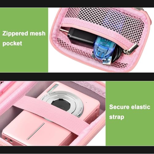 Image of VERTUS Camera Case for Kodak Pixpro fz45-55, Canon IXUS & PowerShot ELPH Series, Panasonic LX /FX, Nikon S Series, Sony Cyber-Shot DSC Series, W /T Series, VAHOIALD Digital Camera, Nsoela Kids (Black)