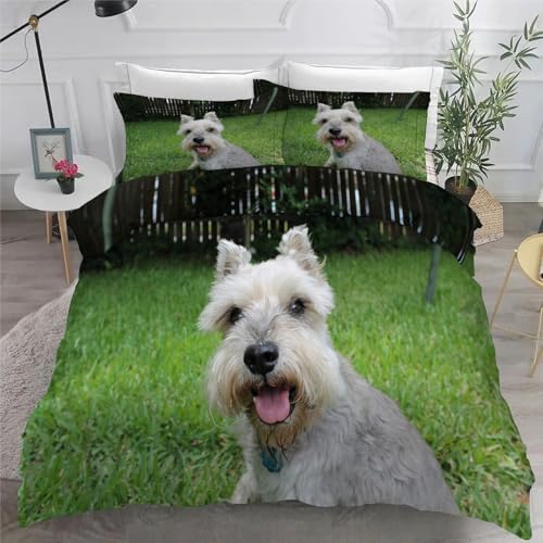 Housse de couette 200x200 animal de compagnie parure de lit 3 pièces microfibre - 6