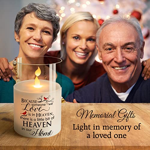 Hn Haiinaa Flameless Memorial Candle, Real Wax Led Candle With Timer Sympathy Candle Bereavement Gifts For Loss Of Loved One Memorial Gifts For Loss Of Mother Loss Of Father Remembrance Gift (6" X 4") #TOP4