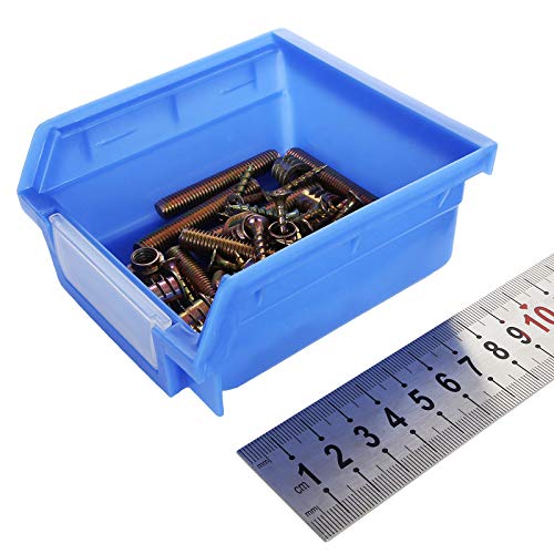 12 Packs Blue Pegboard Bins, Small Pegboard Hardware Parts, Durable Pegboard Bins Pegboard Storage Hooks Peg Board Accessory Organizer Storage Attachment - Thumbnail 3