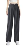 Womens Wide Leg Dress Pants High Waisted Long Casual Straight Trousers for Office,X-Small - XX-Large