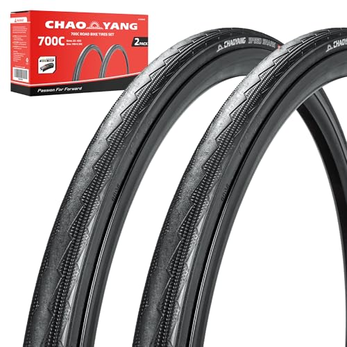 Chao YANG Road Bike Tire Set, Foldable Bicycle Tire Set, Featured with Double Tread Puncture...