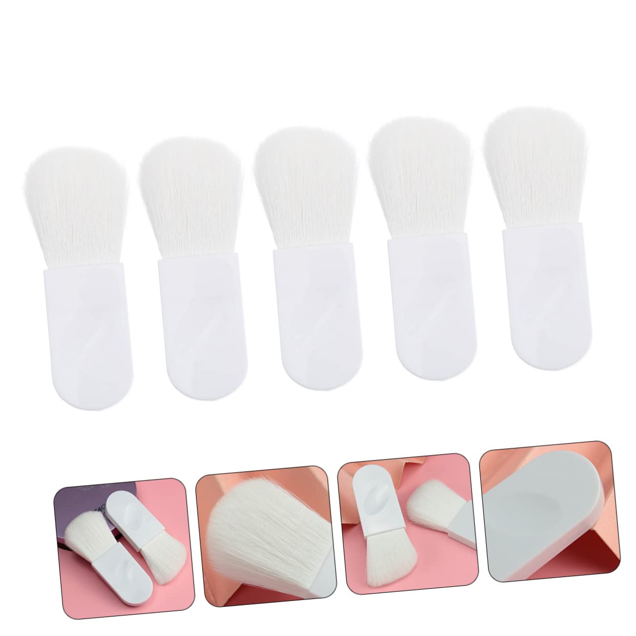 Beavorty Set Di 4 Pennelli Per Fard Setole Dense E Delicate 5 Pezzi*4