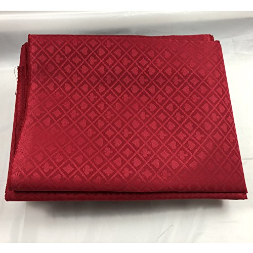 Yuanhe 108X60 Inch Section Of Suited Poker Table Speed Cloth (Red) #TOP1
