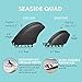Surf Squared Large Quad Fin Set (4 Fins) - Solid Fiberglass - Ride as Twin or Quad - Performance Surfboard Fins Compatible with Futures Single Tab Surfboards