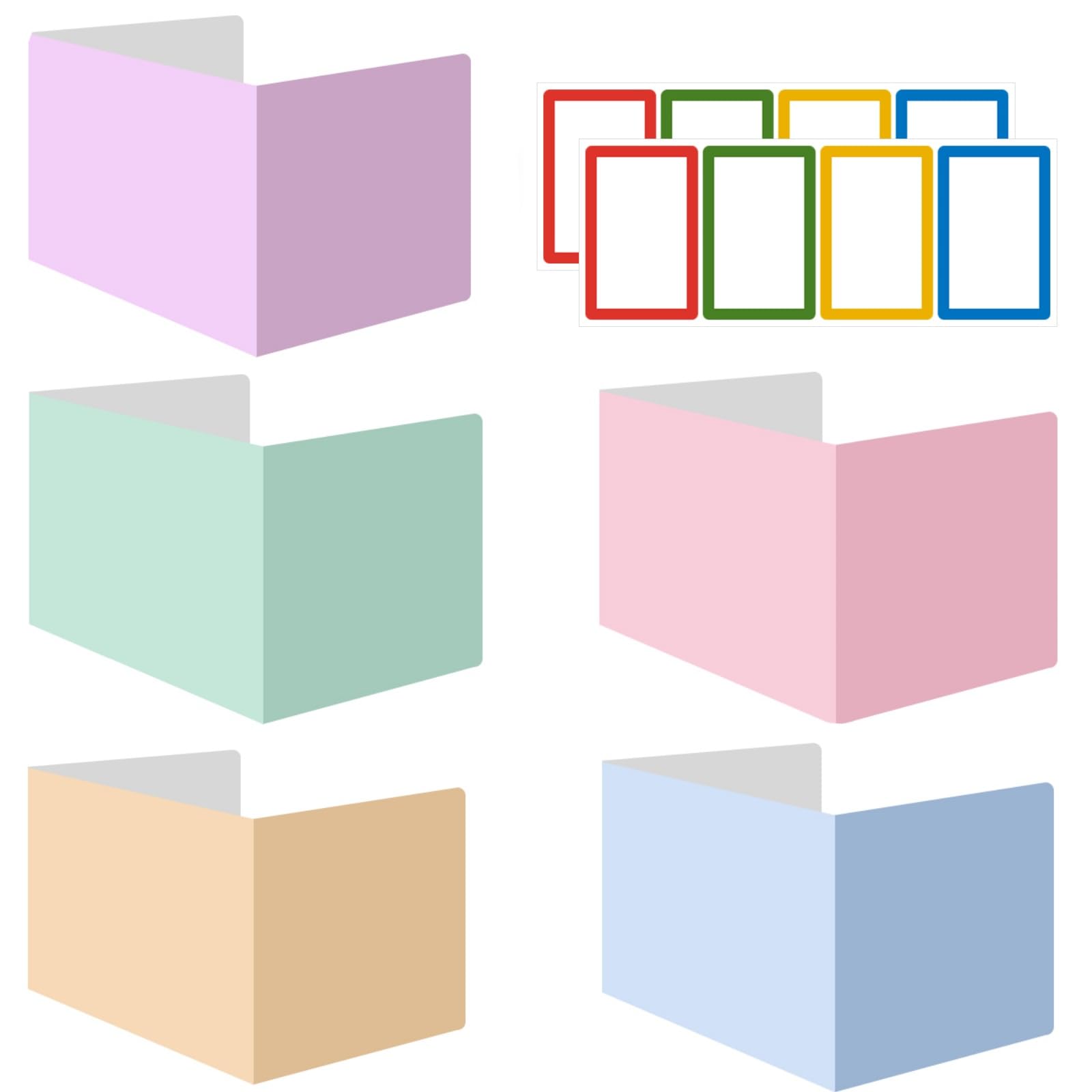 Set di 5 divisori colorati da scrivania, 40 x 30 cm, in cartone, per scuola, ufficio, studenti, aree di studio, biblioteca, pannelli per la privacy