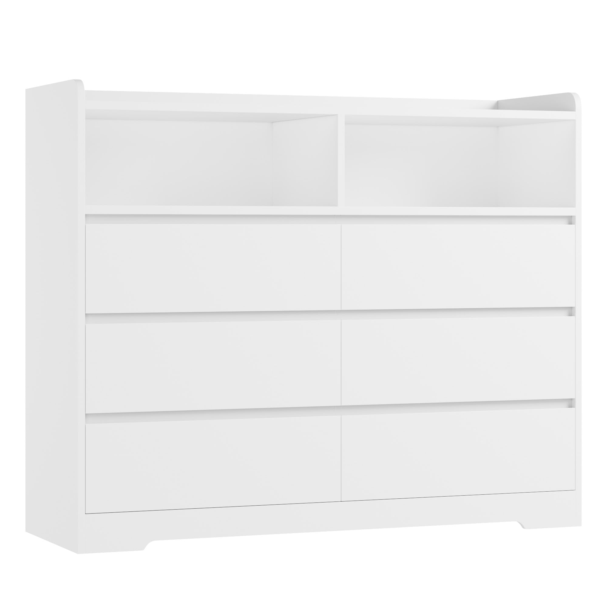 FOREHILL Kommode mit 6 Schubladen 120 cm breit Sideboard mit 2 Fächern