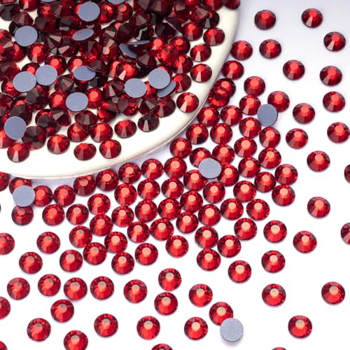 Image of Hotfix Rhinestones Bulk 3000PCS SS10 (2.7-2.9mm), Siam Glass Rhinestones for Clothes, Tumblers, Shoes DIY, Heat Transfer Flatback Gems for Crafts & Decoration