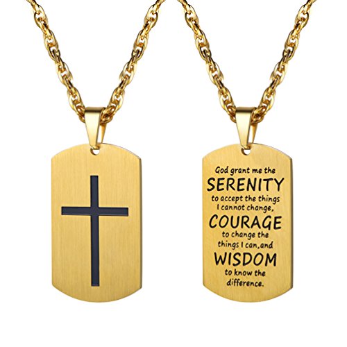 PROSTEEL Cross Necklace for Men Women, 316L Stainless Steel Dog Tag Cross/Dog Tags Military, Jesus Crucifix, Snake Cross, Black/Gold/Silver/Rose Gold/Blue Tone Cross Pendant, Come with Box 3