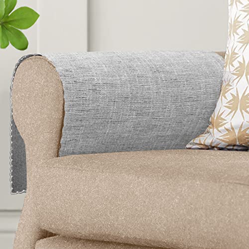 Joywell Thick Linen Sofa Armrest Cover For Recliner Anti-Slip Armchair Slipcover For Living Room Couch Loveseat Sofa Arm Protector For Pets, Cats, Set Of 2, Grey #TOP7