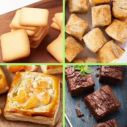 Hulisen Square Biscuit Cutter, 2.75 Inch Stainless Steel Cookie Cutter With Soft Grip Handle For Thick Dough, Professional Baking Dough Tools, Dishwasher Safe, Gift Package (2.75" Square Cutter) #TOP5