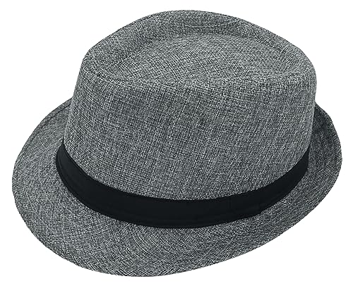 Image of 1920s Men Fedora Hat Cap for Men,Manhattan Hat for 1920s Mens Gatsby Costume Accessories
