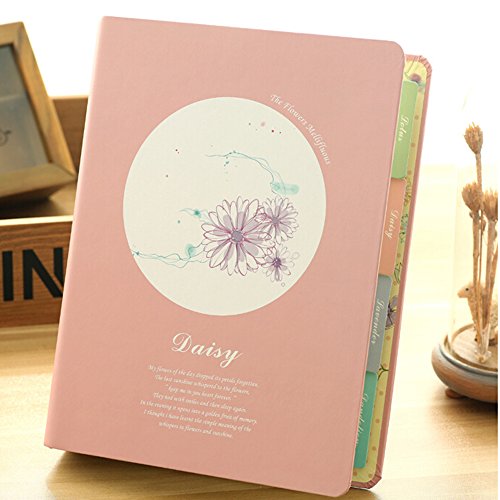 xiduobao Fresh Color Cute Nuevo estilo portátil journalbook Mini portátil con un lápiz alta calidad PocketBook personalizado Notebook. (Rosa)