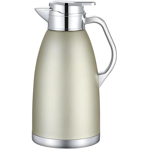 HEAVENGLOW Thermal Insulated Carafes Kettle 2.3L Drink Dispenser for Office Coffee Gold