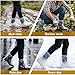 12 Pcs Waterproof Shoe Covers for Rain, Non-Slip Disposable Rain Shoe Covers, Plastic Shoe Ponchos, Thickened PE Material Boot Covers for Men and Women (Clear)