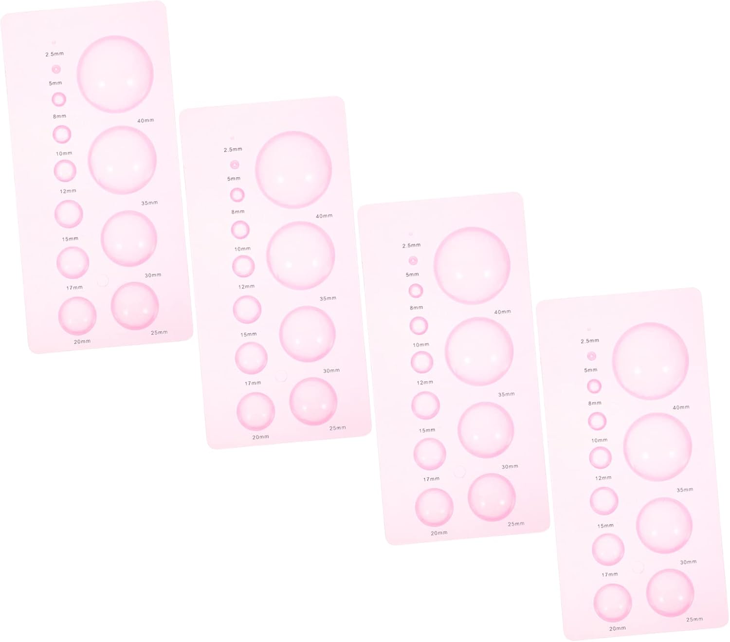 Beatifufu 4pcs Portable Quilling Styler Tool Half Ball Dome Molds for Paper Rolling Craft for Adults