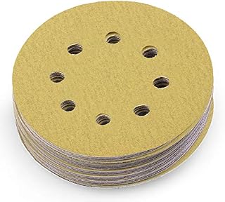 LotFancy Sandpaper 5-Inch 8-Hole 150 Grit Dustless Hook-and-Loop Sanding Disc Sander Paper, Pack