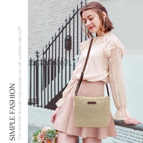 Ayieyill Hand-Woven Straw Clutch Bags for Women