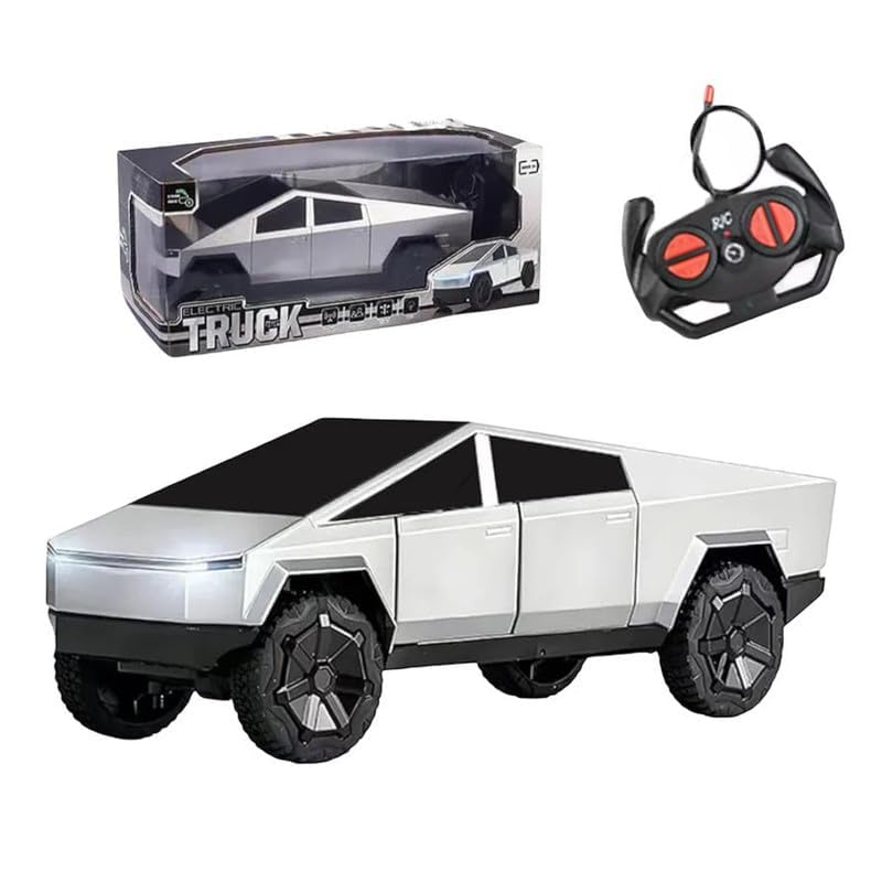 Advisian store Tesla Cybertruck High Speed RC with Dual Motor 2.4GHz Long Battery Life Light Effects Runs On All-Terrain 1:14 Rc Remote Control Car for Kids