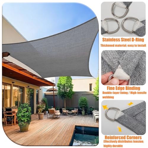 Red de somreado HDPE para patios con función cortavientos gris 5