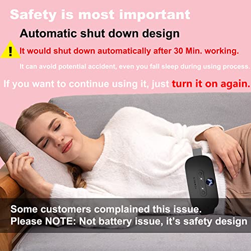 Image of Back or Belly Heating Pad, Electric Waist Belt Device with 3 Heat Levels and 3 Massage Modes, Portable Cordless Fast Heating Pad for Women and Girl
