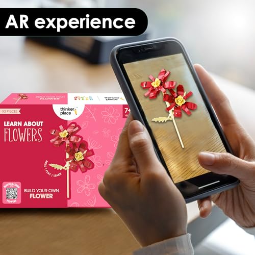 Image of STEM Galsang Flower Building Blocks Set (93 Pcs, 12-in-1) | DIY Flower Pen Stand Kit for Kids 6+ Years (Boys & Girls) | Creative Craft & Learning Toy | Ideal Gift for Kids