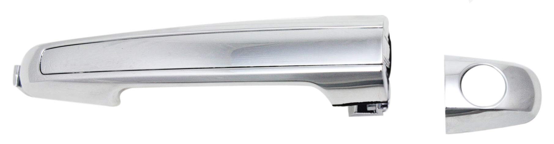 Evan-Fischer EVA18772041858 Door Handle for 2006 Hyundai Sonata GL 2.4L Front Left Side Exterior Plastic Chrome w/Keyhole Replaces Partslink# FDH010213