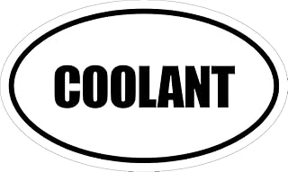 COOLANT 6" Printed White Vinyl Oval Euro Style Decal Sticker