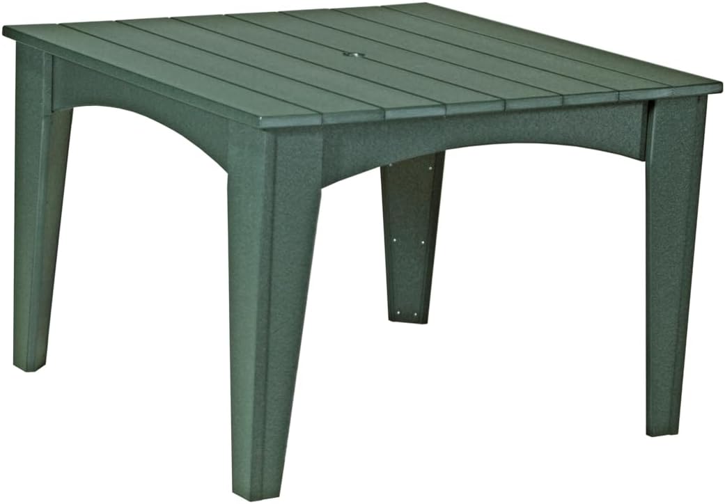 Furniture Barn USA Poly Lumber 44" Square Island Dining Table, Antique Mahogany