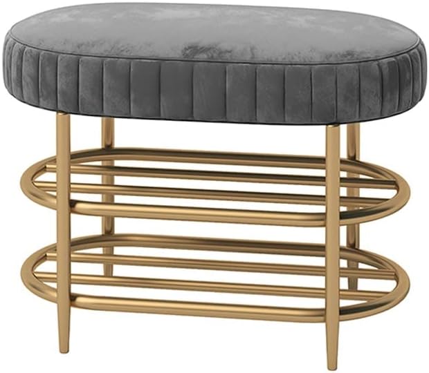 Household Change Shoe Stool Storage Wear Small Shelf Cabinet Home Door Can Sit on Stool(Black,60 * 45cm)