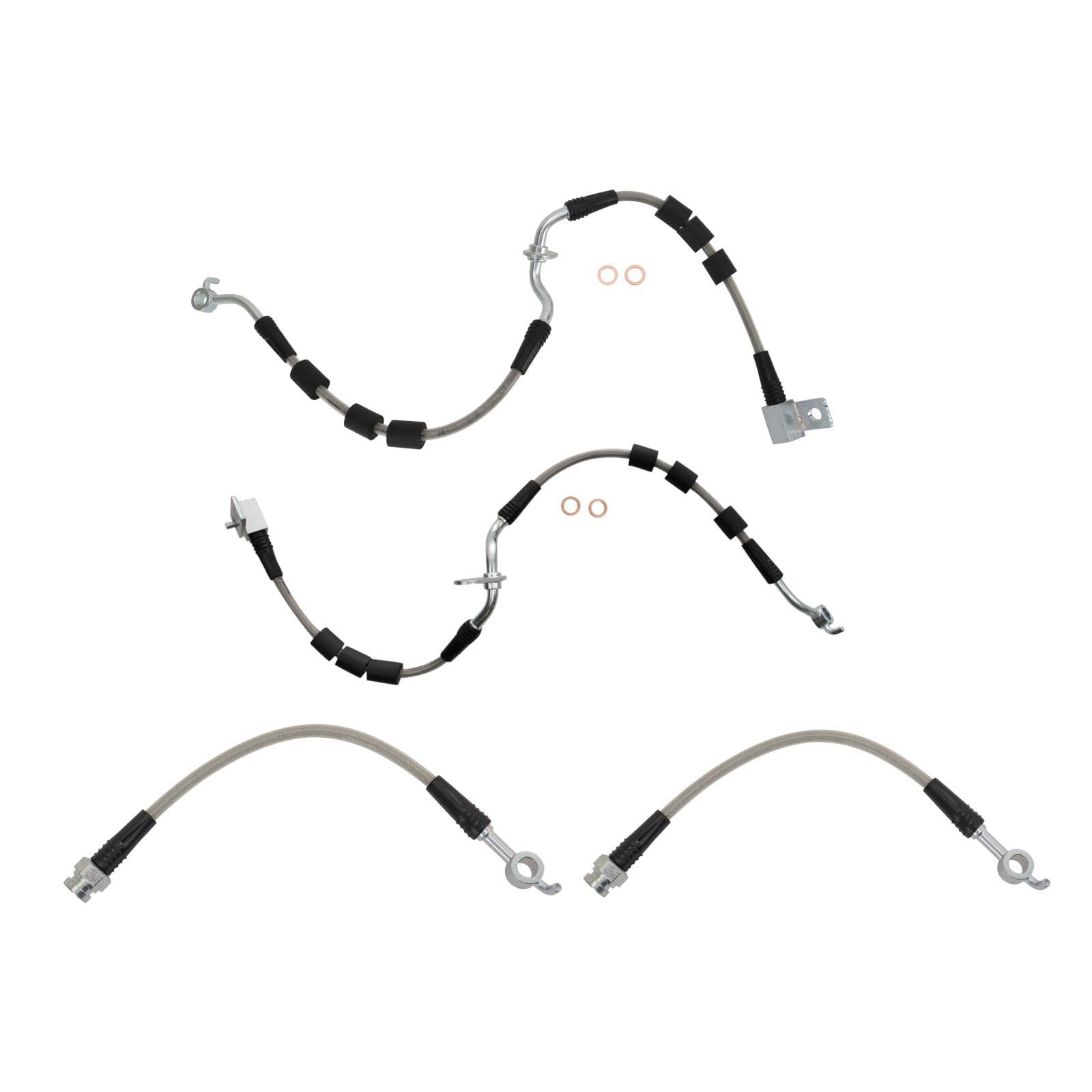TRQ Performance Front and Rear Brake Hose Set