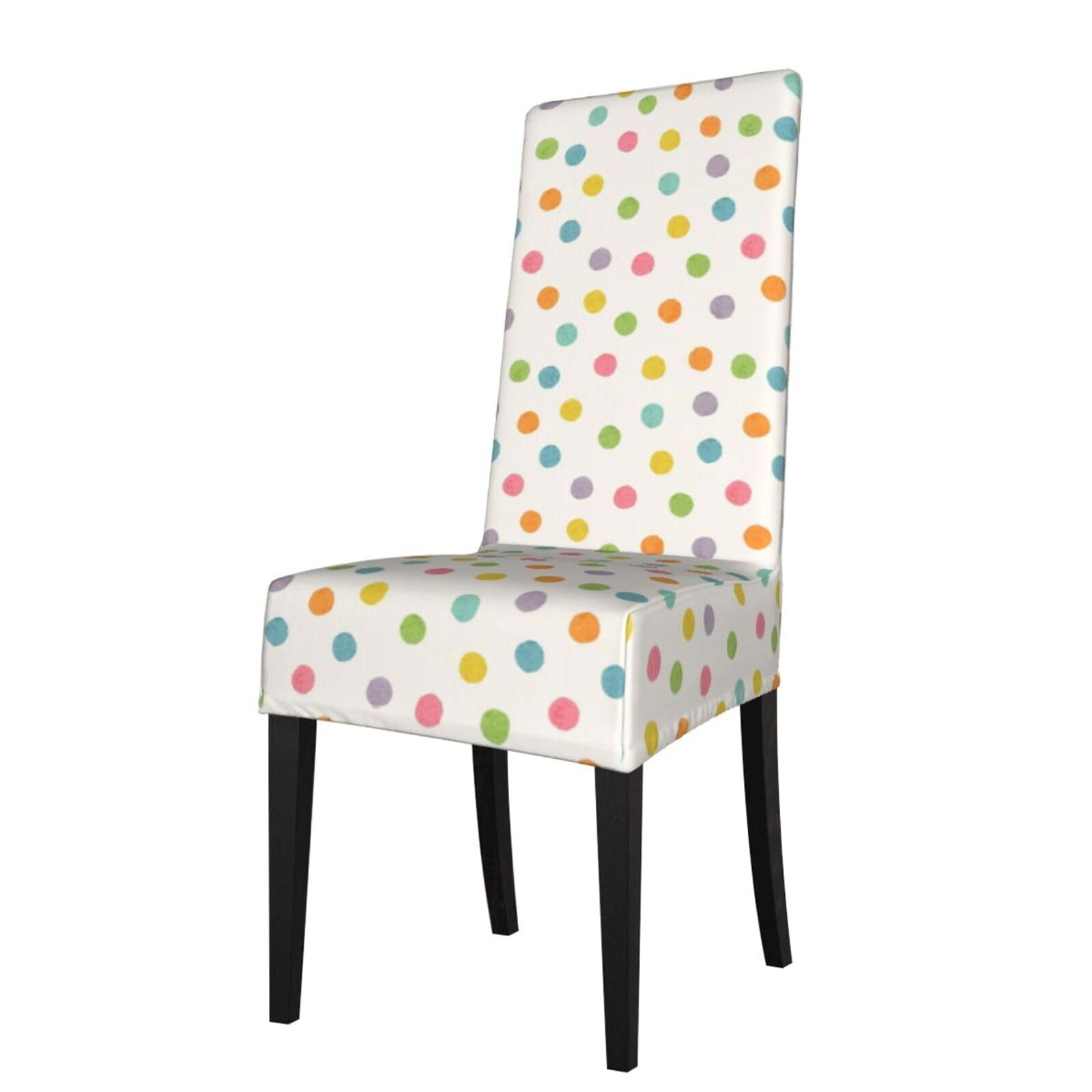 LKYMOH Bright Colorful Polka Dots, Chair Covers Stretch Chair Slipcovers for Dining Room, for Party Pet Protection Universal Fit Soft Polyester