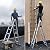 Ladderstallest Telesladder a Frame Retractable Ladder, Mighty Compact Collapsible Telesextension Ladders for Outdoor Building Maintenance/4M+4M/13 Ft+13 Ft