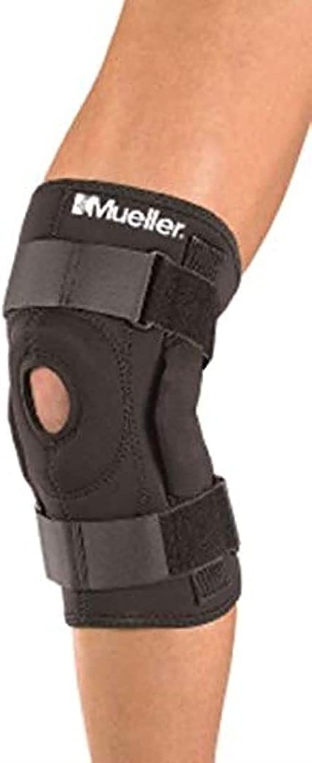 Mueller Wraparound Hinged Brace - Black, 16-20 Inch
