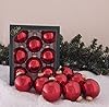 Christmas By Krebs Made in The USA Designer Seamless Glass Christmas Ball Ornaments, 2 5/8" (67mm), 8 Pieces (Shiny December Red) #2