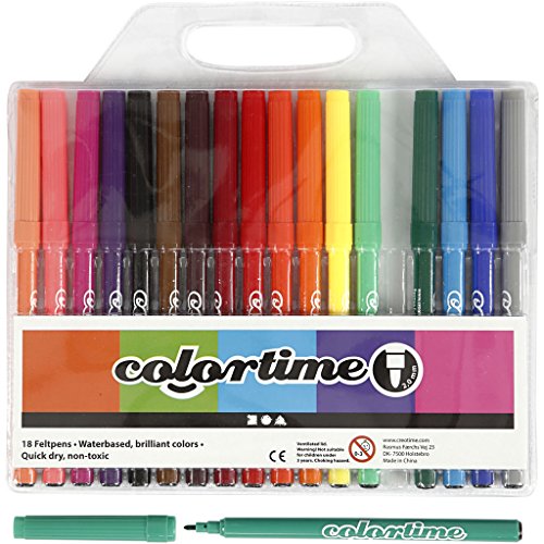 Marqueur Colortime, ligne 2 mm, couleurs asstd, 18asstd Cover