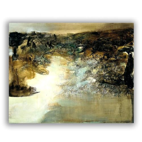 Impression sur toile Zao Wou-Ki 24.02.70 de qualité musée 80x104 cm