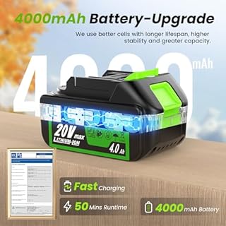 Leaf Blower Cordless, 650CFM/170MPH Electric Leaf Blower with 4000mAh Battery and Charger, PATOOLIO 5 Speed Mode Powerful Cordless Leaf Blower Handheld for Lawn Care, Leaves Blowing,Snow Blowing